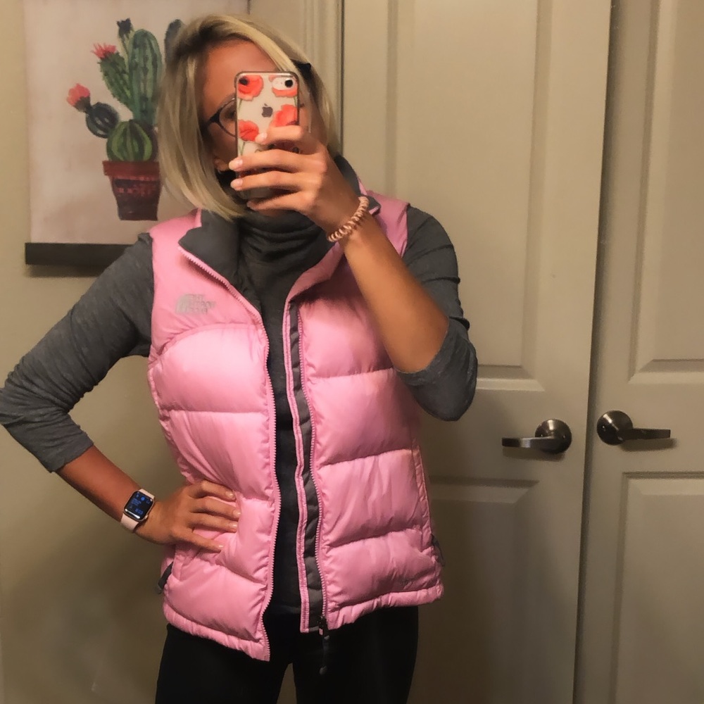 Pink North Face Puffer Vest!!